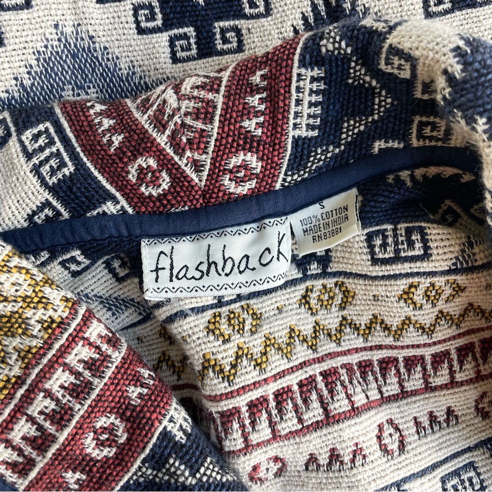 FLASHBACKS Vintage Southwestern Tapestry Jaquard Festival Patterned Jacket - Picture 12 of 12